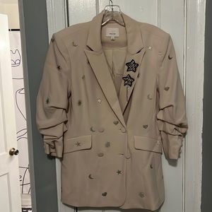 Cinq A Sept cream cream oversized blazer sz 6